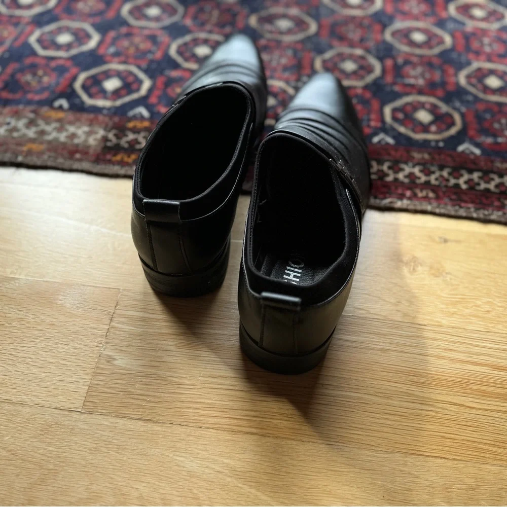 Polo Mano Dress Shoes Black Sz 47 (14) BRAND NEW Vegan Leather